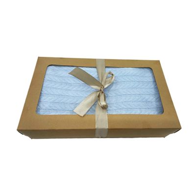 Плетено памучно одеяло за бебе - Bleu