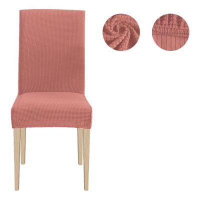 Комплект покривала за столове, 6 части, с ластик, светло розово, HS6S191-017