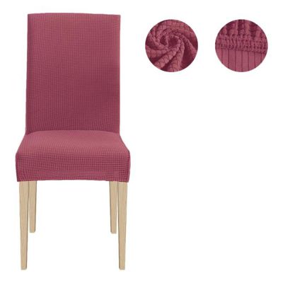 Комплект покривала за столове, 6 части, с ластик, тъмно розово, HS6S191-018
