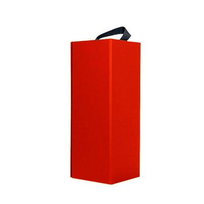 Луксозна подаръчна кутия - за бутилка за напитки, 35x12x12 см, червена