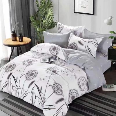 Lenjerie de pat  pentru pat dublu  - material textil tip finet , 6 piese LF7-20202