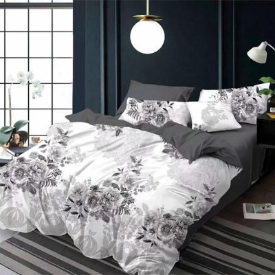 Lenjerie de pat  pentru pat dublu  - material textil tip finet , 6 piese LF7-20204