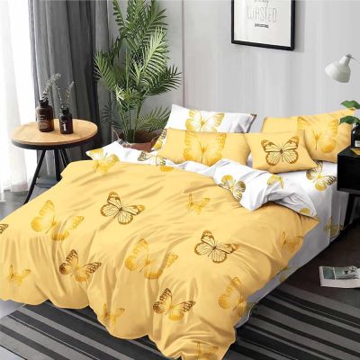 Lenjerie de pat  pentru pat dublu  - material textil tip finet , 6 piese LF7-20208