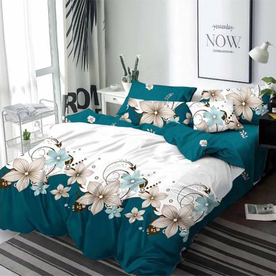 Lenjerie de pat  pentru pat dublu  - material textil tip finet , 6 piese LF7-20209
