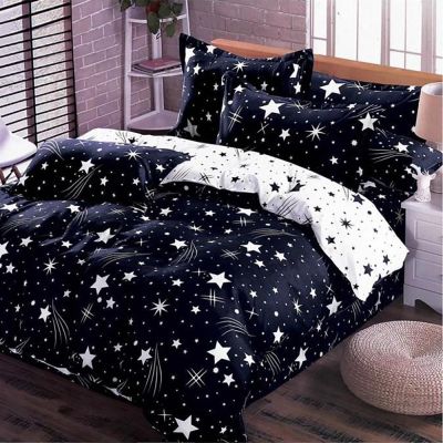 Lenjerie de pat  pentru pat dublu  - material textil tip finet , 6 piese LF7-20216