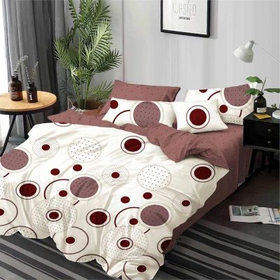 Lenjerie de pat  pentru pat dublu  - material textil tip finet , 6 piese LF7-20217