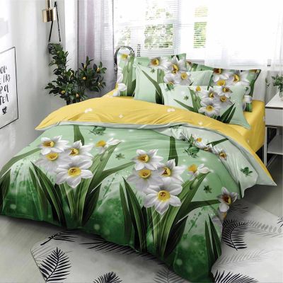 Lenjerie de pat  pentru pat dublu  - material textil tip finet , 6 piese LF7-20220