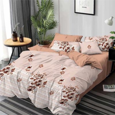 Lenjerie de pat  pentru pat dublu  - material textil tip finet , 6 piese LF7-20226