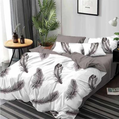 Lenjerie de pat  pentru pat dublu  - material textil tip finet , 6 piese LF7-20229