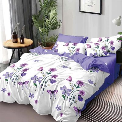 Lenjerie de pat  pentru pat dublu  - material textil tip finet , 6 piese LF7-20230