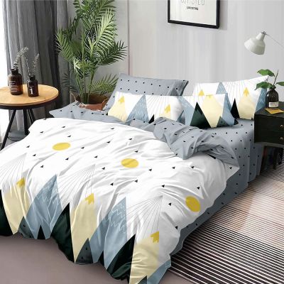Lenjerie de pat  pentru pat dublu  - material textil tip finet , 6 piese LF7-20232