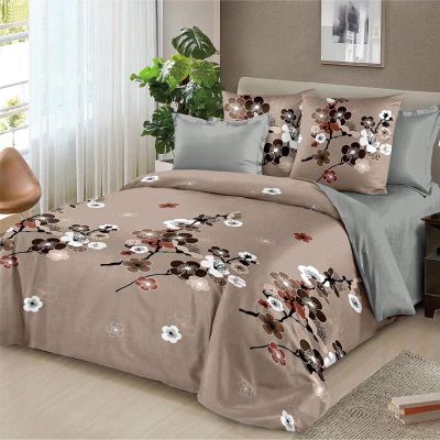 Lenjerie de pat  pentru pat dublu  - material textil tip finet , 6 piese LF7-20235
