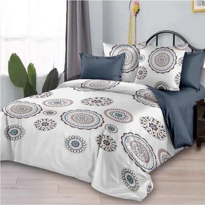 Lenjerie de pat  pentru pat dublu  - material textil tip finet , 6 piese LF7-20236